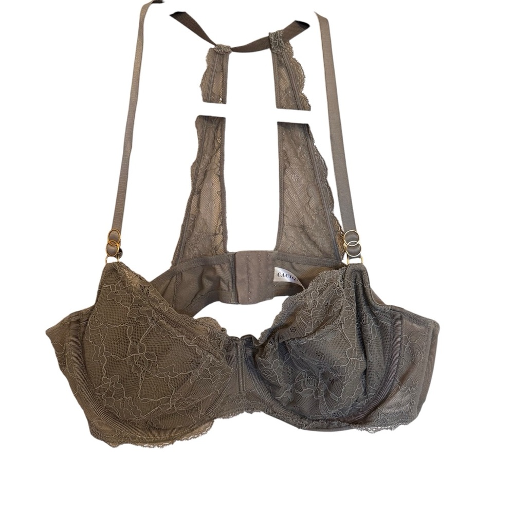 Cacique 44C Sage Green Lace Racerback Bra